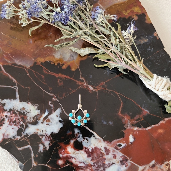 Sterling silver turquoise pendant - Picture 2 of 5